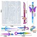 Juome Dagger Resin Mold Kit, Epoxy Sword Molds for Resin Casting with 6 Different Unique Pattern, Resin Molds Silicone for Decoration, Cosplay, Keychain - (with Golden Craft Wire)